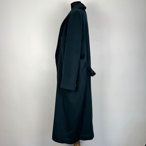 Vintage Worthington Longline Emerald Green Double Breasted Wool-Blend Trench - Picture 13 of 14